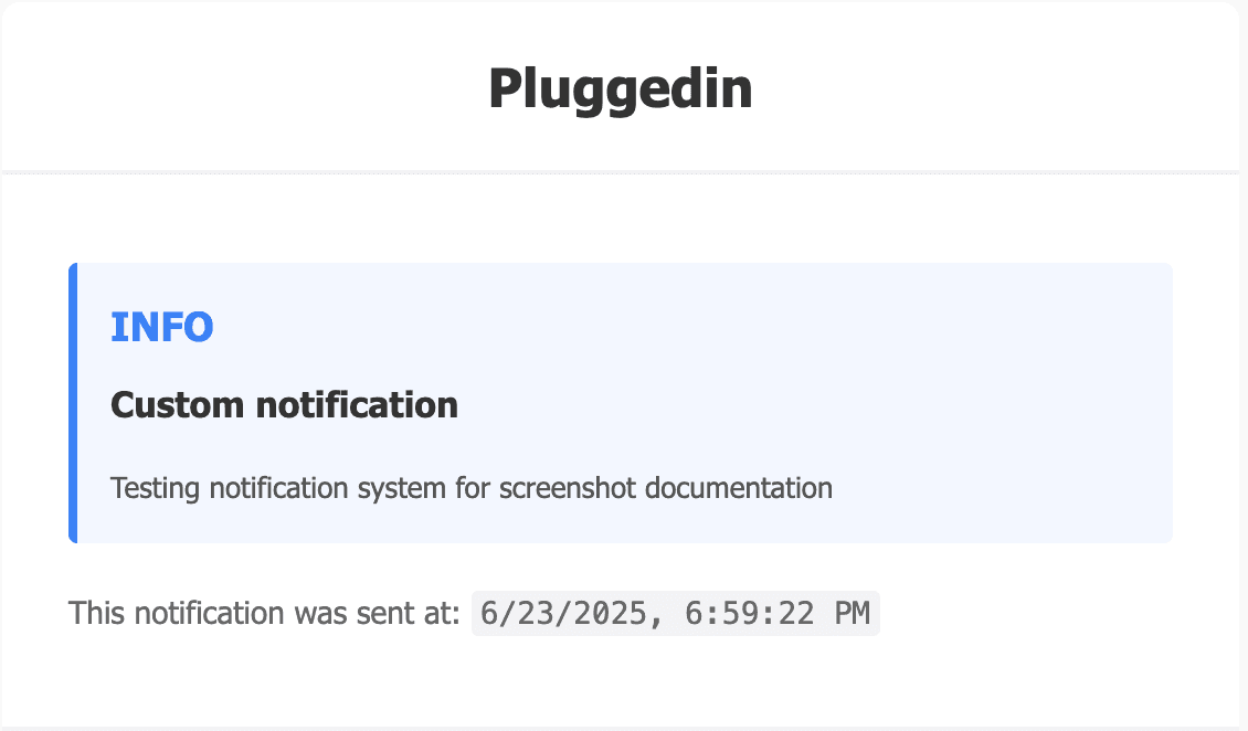 Email notification example